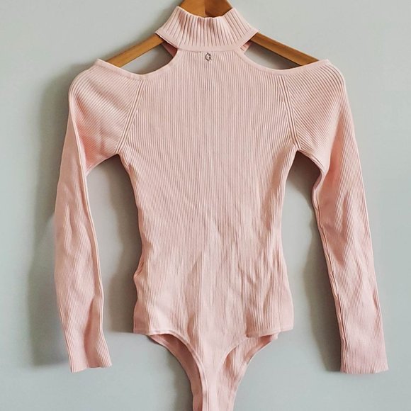 Guess Ribbed Pink Bodysuit - Picture 2 of 4